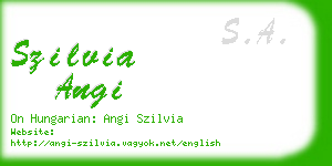 szilvia angi business card